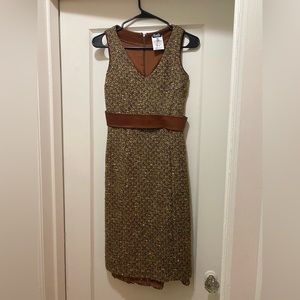 Vintage D&G brown tweed dress